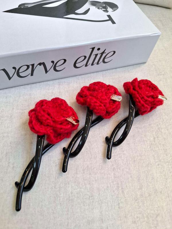 گیره چفتی گل بافت 🌹