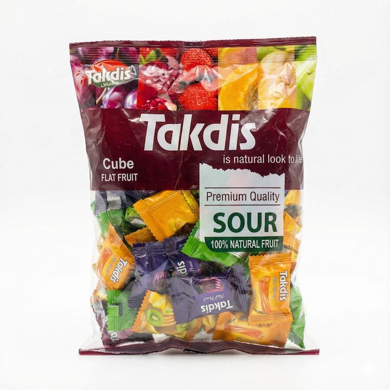 لواشک پذیرایی مکعبی تاکدیس (Takdis) - (مخلوط میوه‌ای)