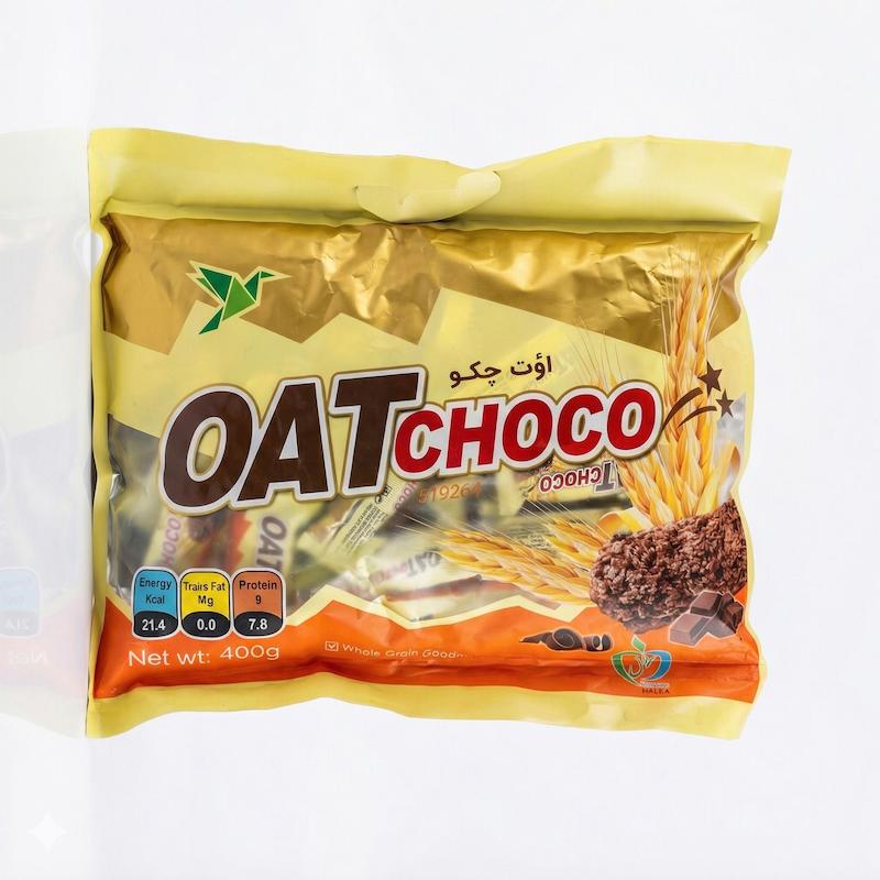 شکلات جو دوسر اوت چکو (Oat Choco) وزن ۴۰۰ گرم – مدل طلایی (رژیمی و مقوی)