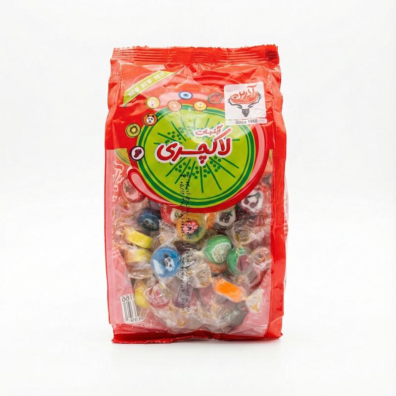 آبنبات میوه‌ای لاکچری آدرین (Adrin) - مدل مخلوط با طرح‌های فانتزی