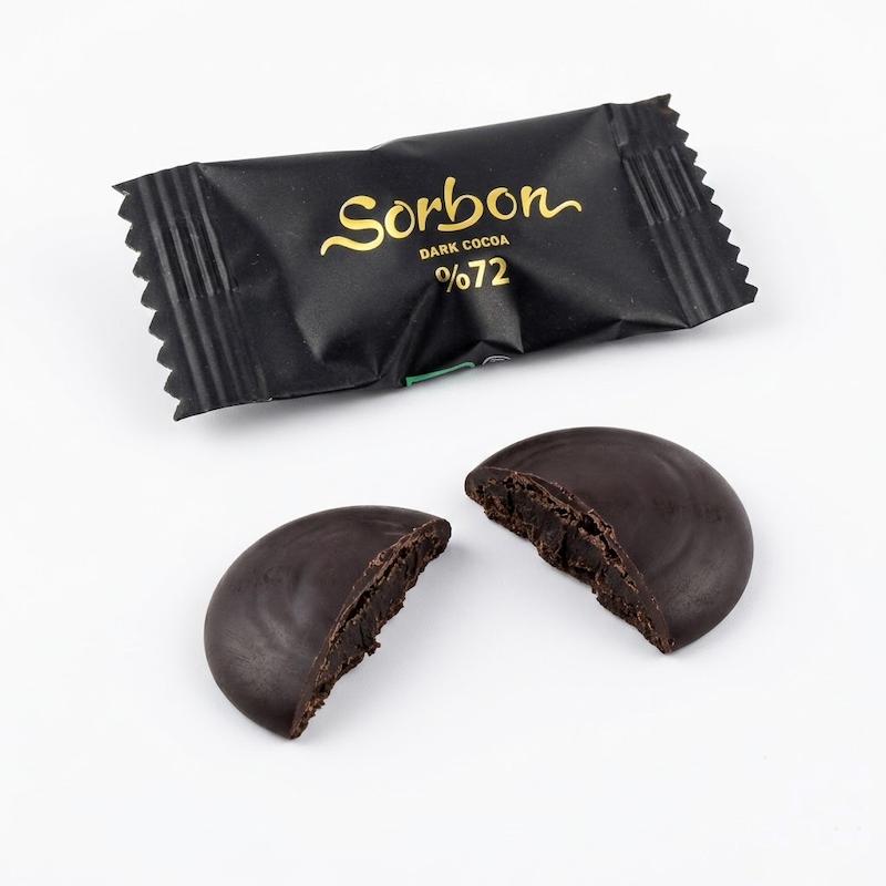 شکلات تلخ پذیرایی ۷۲ درصد سوربن Sorbon