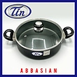 ماهیتابه تین تفلون درب دار دو دسته سایز 24