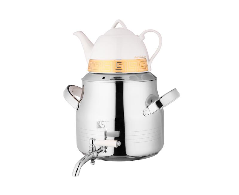 کتری قوری کی اس تی مدل ترک دسته دوتکه با قوری چینی KST-4060S