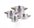 سرویس قابلمه استیل کی اس تی 8 پارچه KST-7310