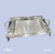 سینی براق استیل یونیک Unique پایه دار کوچک کد UN-4035