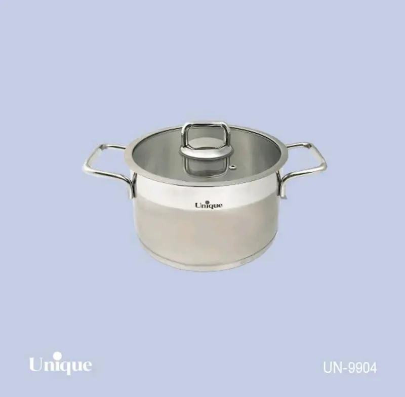 قابلمه استیل یونیک Unique سایز 20 (فلت ) کد UN-9904