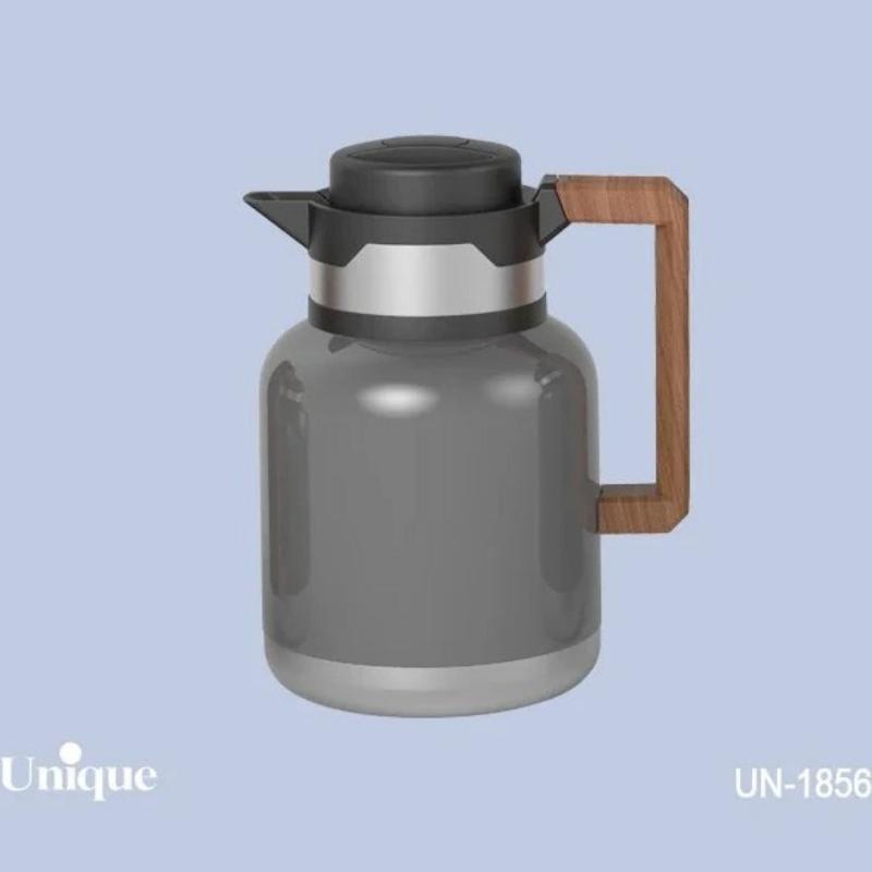 فلاسک 1 لیتر بدون شیشه یونیک Unique دسته چوبی کد UN-1856