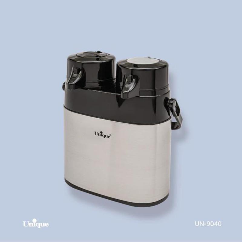 فلاسک دوقلو 1 لیتر یونیک Unique شیشه دار کد UN-9040