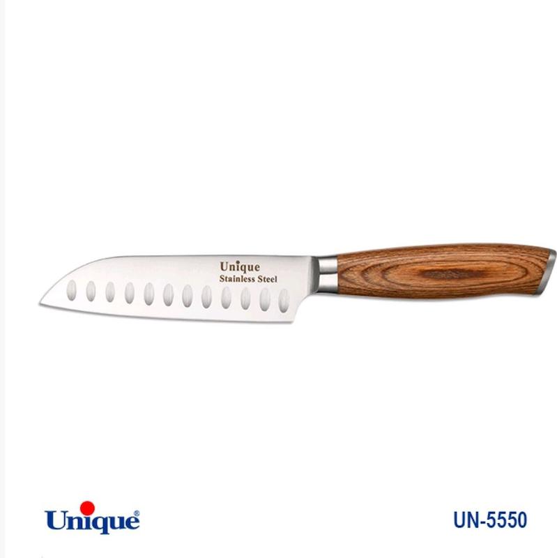 کارد تک آشپزخانه 5 سانتاکو یونیک Unique دسته چوب کد UN-5550 طرح 1