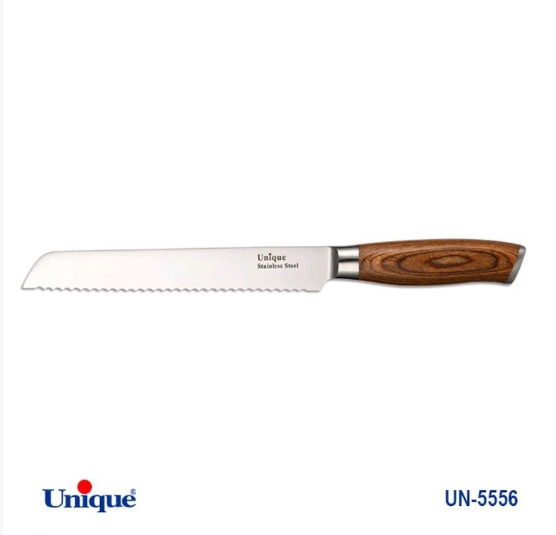 کارد تک نان 8 یونیک Unique دسته چوب کد UN-5556 طرح 1