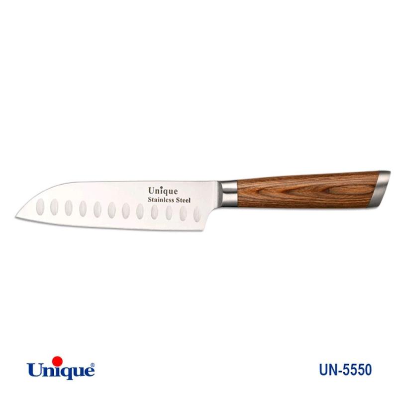 کارد تک آشپزخانه 5 سانتاکو یونیک Unique دسته چوب کد UN-5550 طرح 2