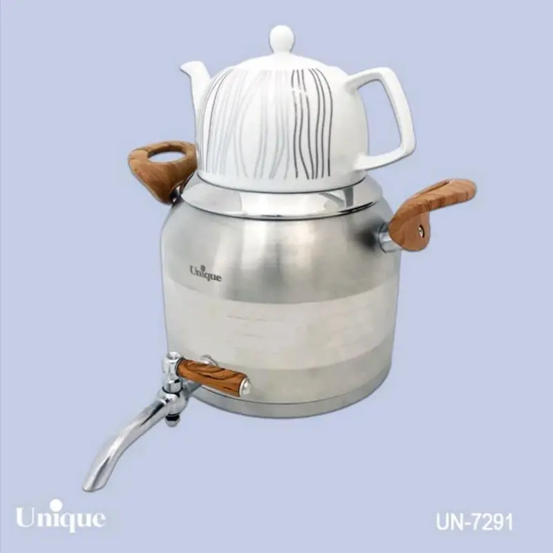 کتری و قوری 5 لیتر یونیک Unique طرح ترک کد UN-7291