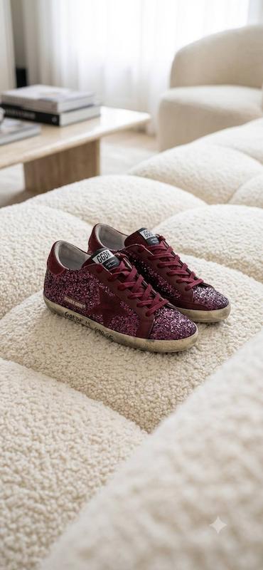 کتونی گلدن گوس زرشکی GOLDEN GOOSE