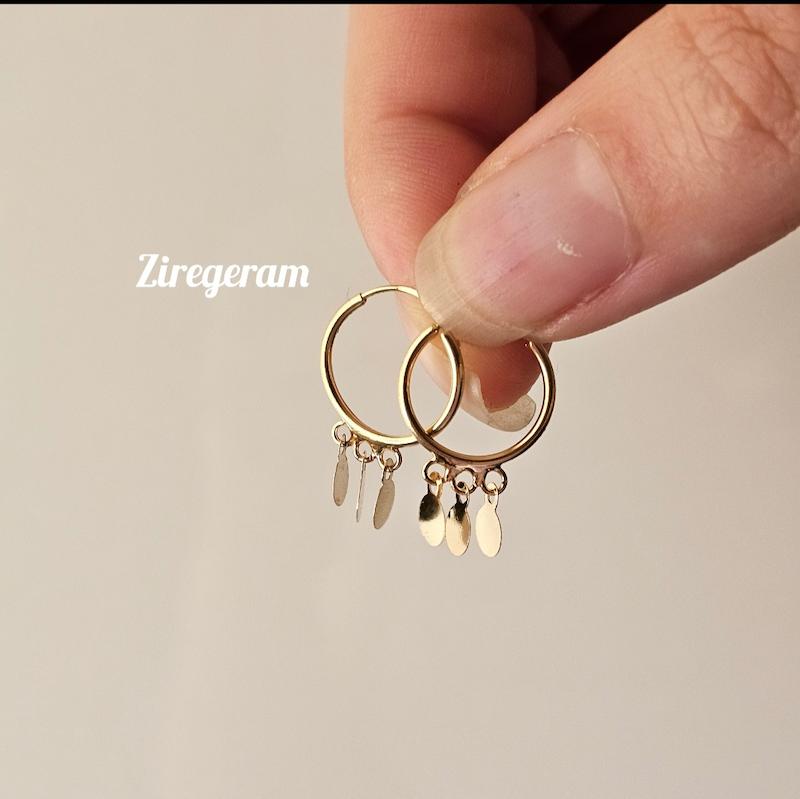 گوشواره حلقه ای سکه ای