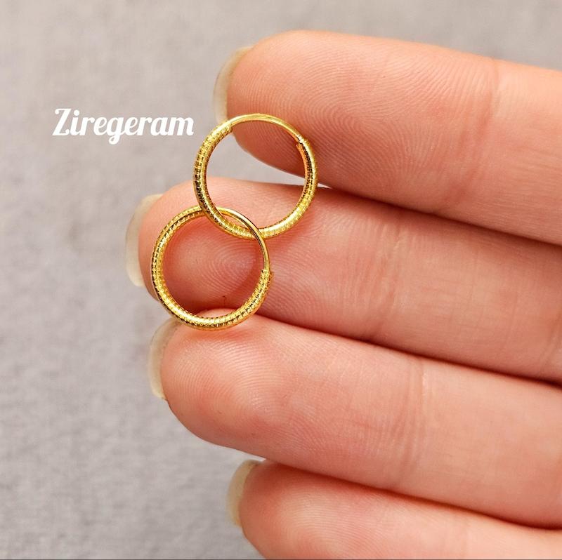 گوشواره حلقه ای طرح دار