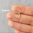 گوشواره حلقه ای تراش