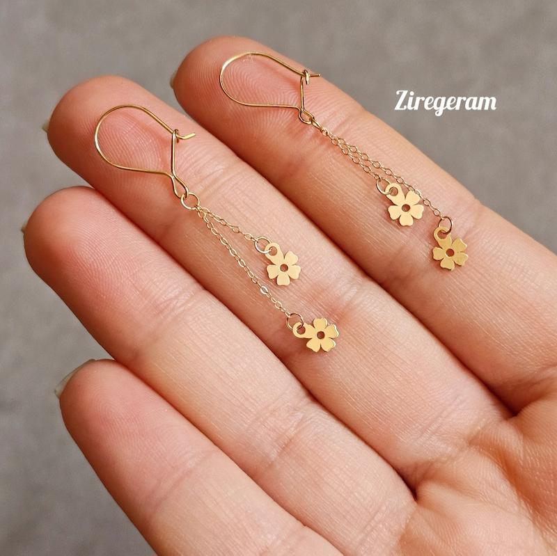 گوشواره آویز گل