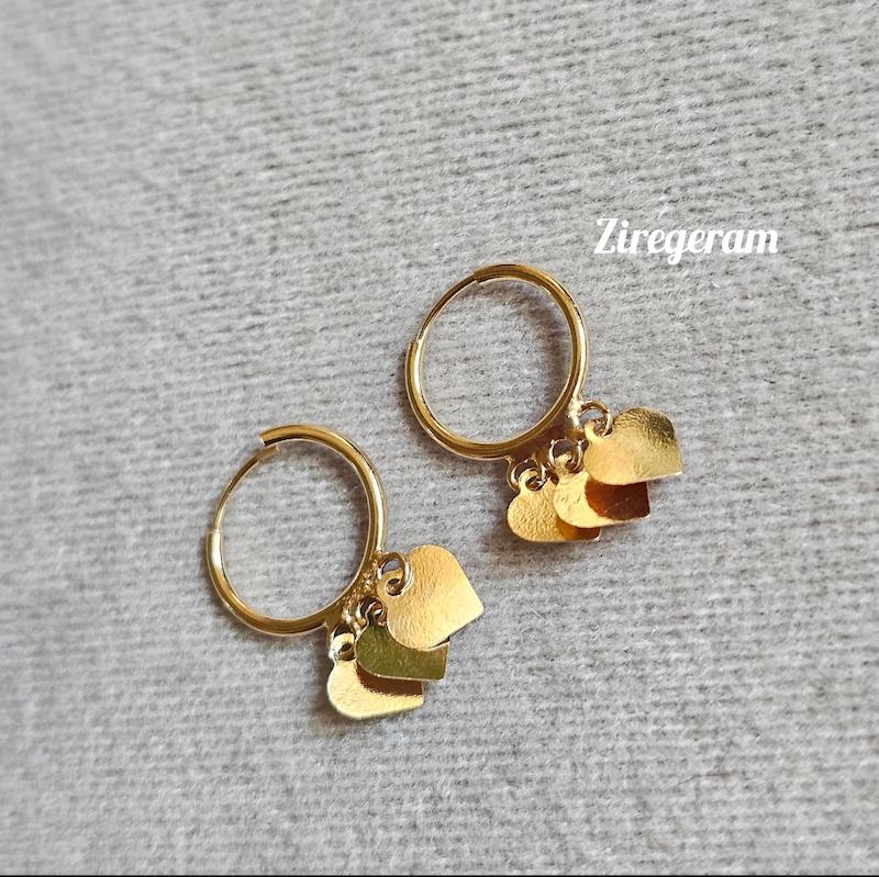 گوشواره حلقه ای قلب