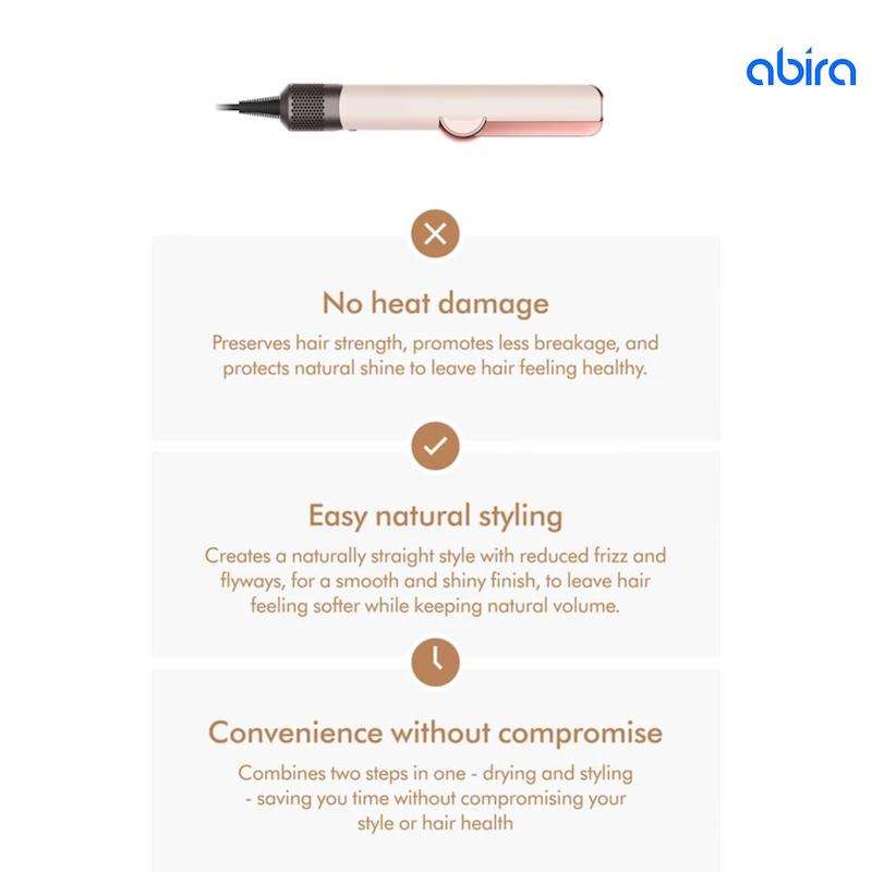 اتو مو دایسون مدل AIRSTRAIT HT01 ( صورتی/ سفید)