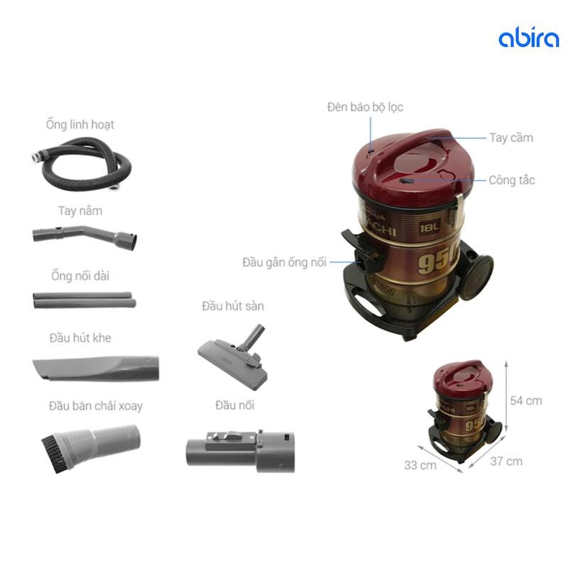 جارو برقی سطلی هیتاچی مدل CV-950F