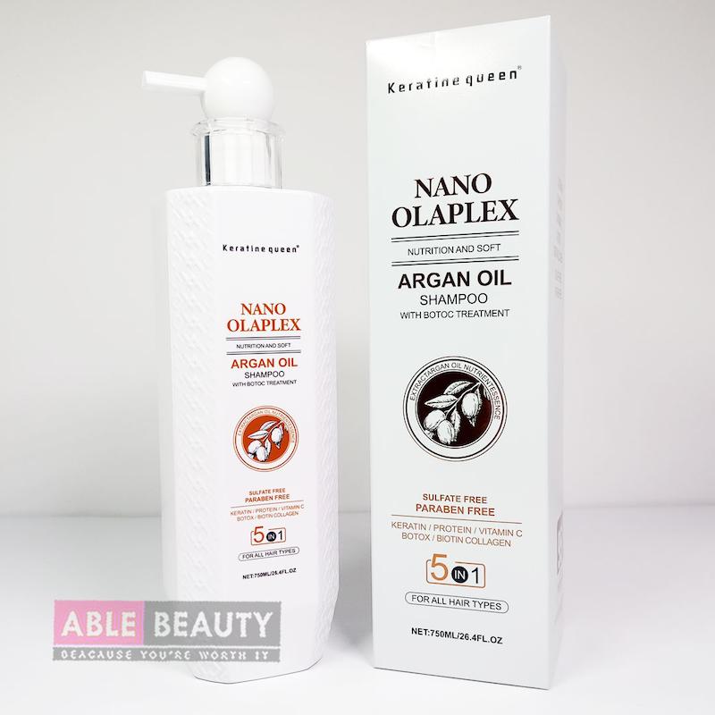 شامپو  روغن آرگان 5IN1 کراتین کوئین نانو OLAPLEX حجم 750 میل
