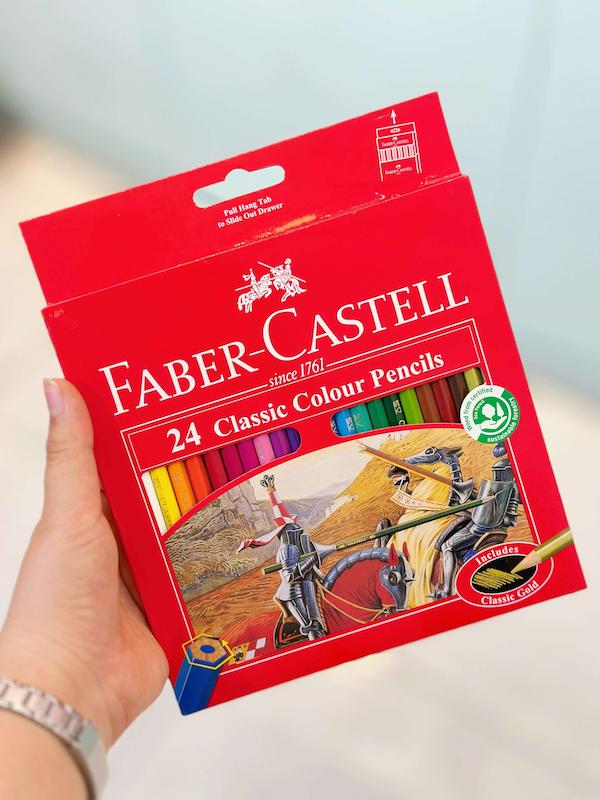 مداد رنگی 24 رنگ فابر کاستل مقوایی