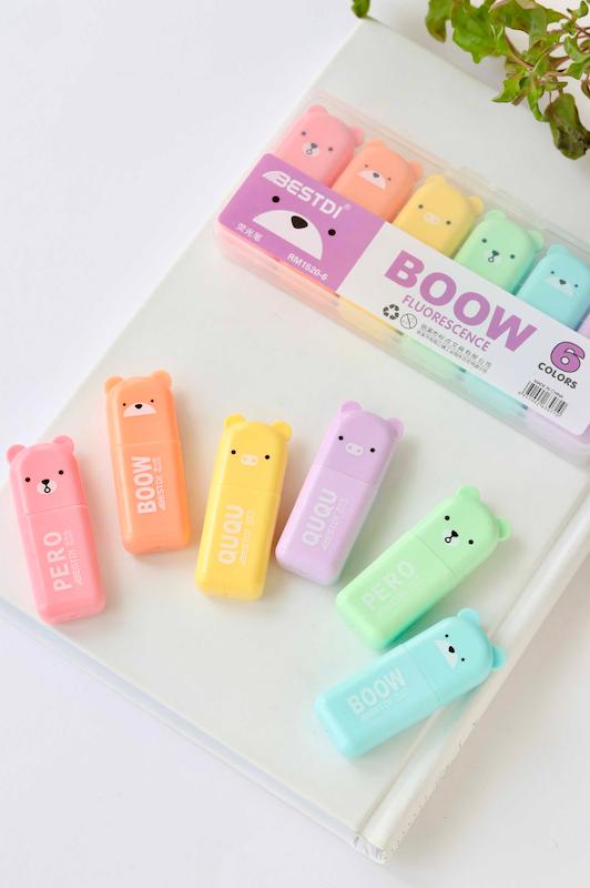 هایلایتر ۶ رنگ خرسی