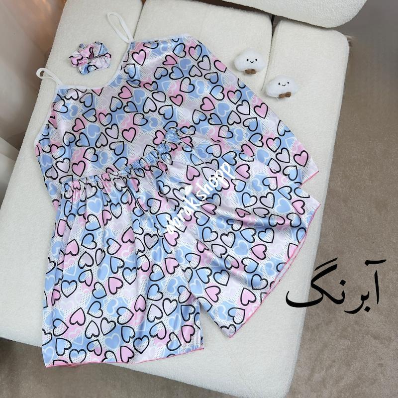 سایز بزرگ ست سه تیکه ساتن اقتصادی