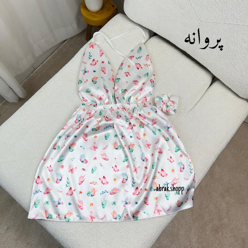 پیراهن ساتن طرحدار_۱۳۰
