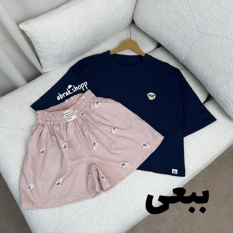 ست تیشرت شورتک گلدوزی-بوگاتی 169