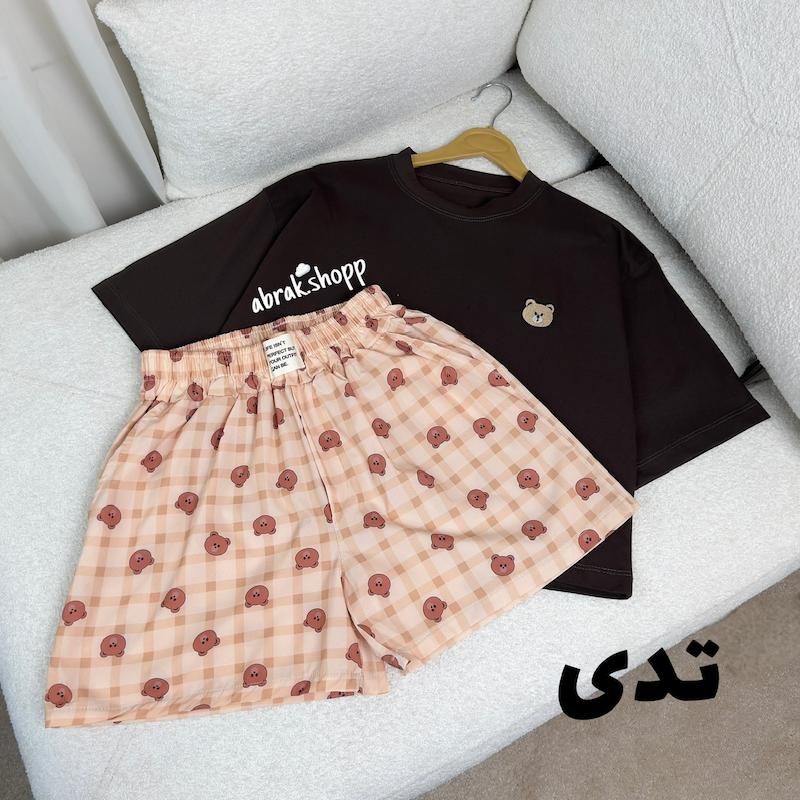 ست تیشرت شورتک گلدوزی-بوگاتی 169