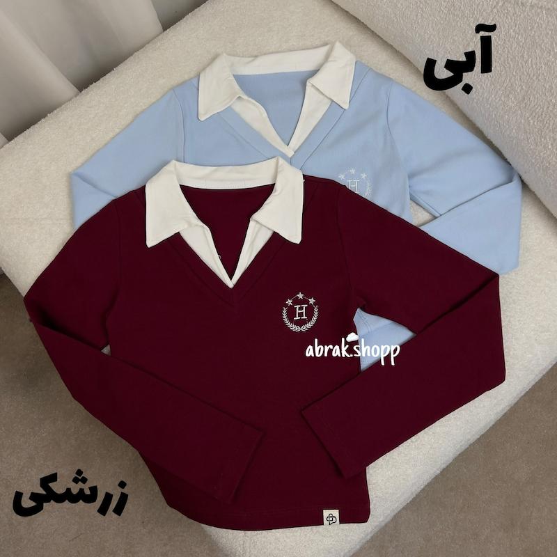 پولوشرت دو یقه گلدوزی ستاره-253