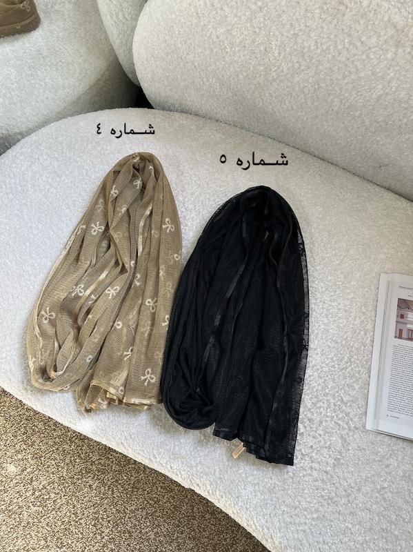 شال حرير مدل حصيري پاپيون