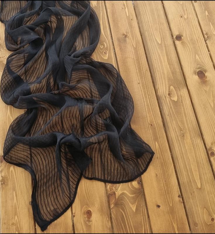شال میله ای مشکی