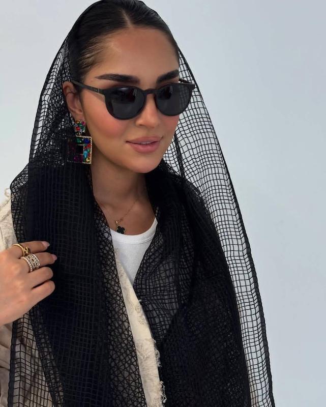 شال مشکی۴خونه ابریشم