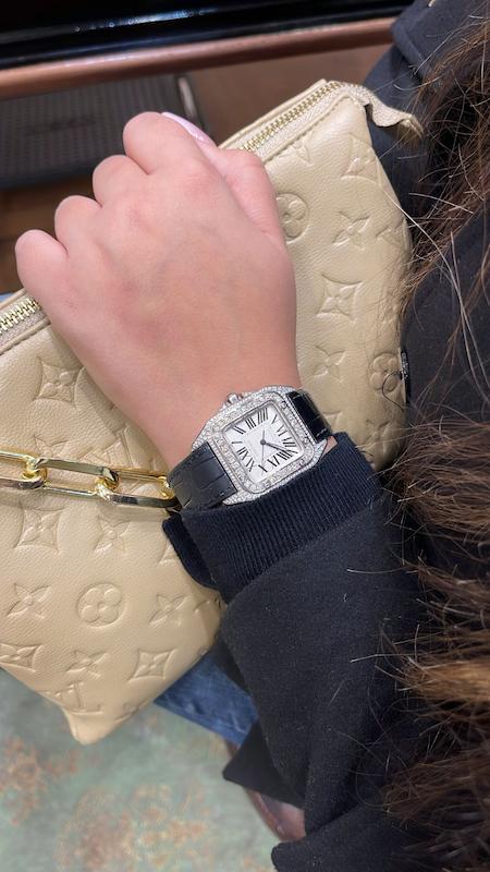 کارتیه سانتوز 100 زنانه فول برلیان