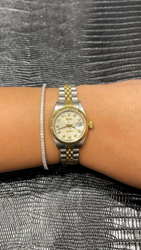 رولکس دیت جاست زنانه 26 استیل و طلا