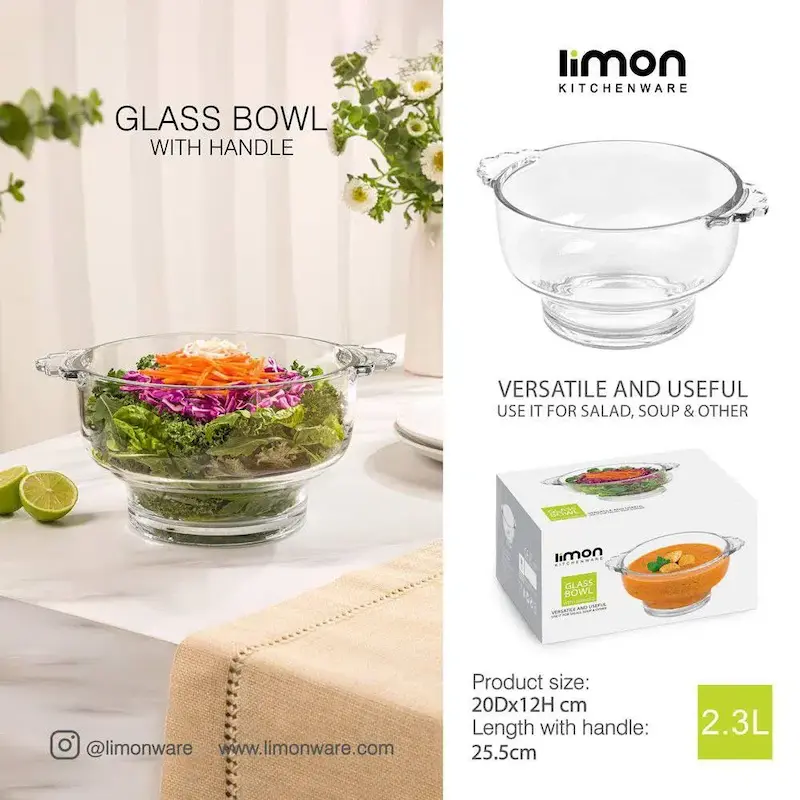 کاسه سوپ خوری شیشه ای لیمون کد 2450