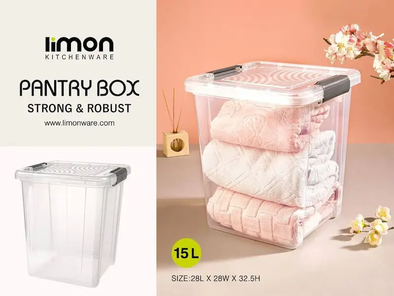 باکس مربع 15 لیتر لیمون کد 2403