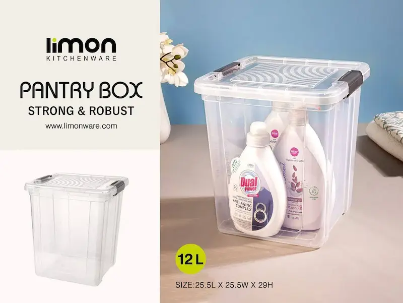 باکس مربع 12 لیتر لیمون کد 2402