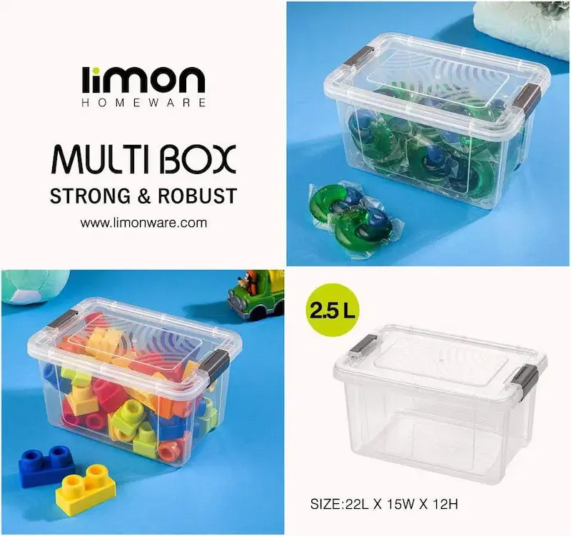 باکس مستطیل 2.5 لیتر لیمون کد 2394