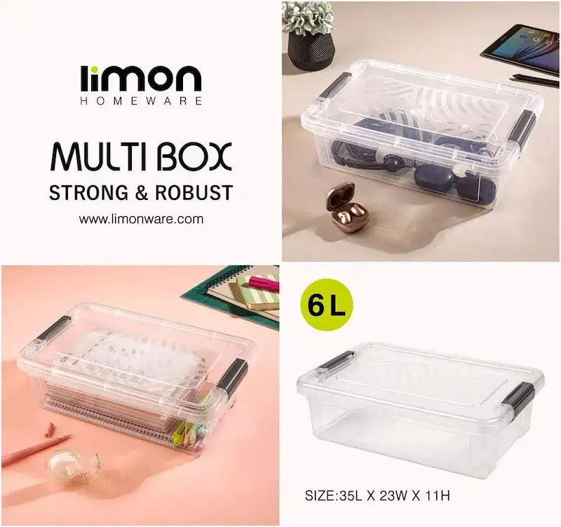 باکس مستطیل 6 لیتر لیمون کد 2397