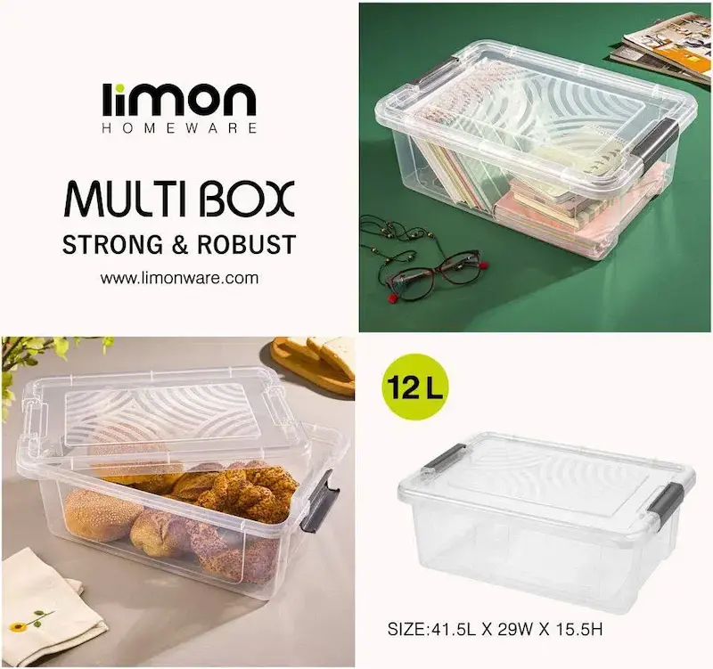 باکس مستطیل 12 لیتر لیمون کد 2399