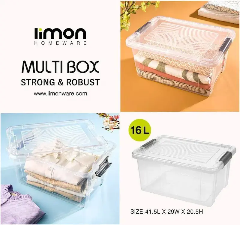 باکس مستطیل 16 لیتر لیمون کد 2400