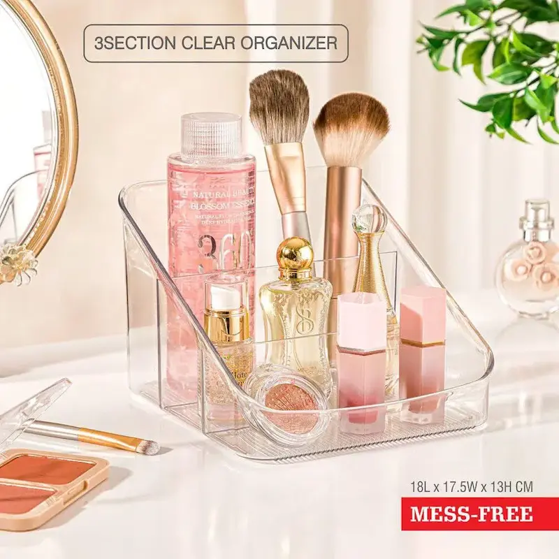 نظم دهنده رومیزی شفاف 3 خانه لیمون کد 2366