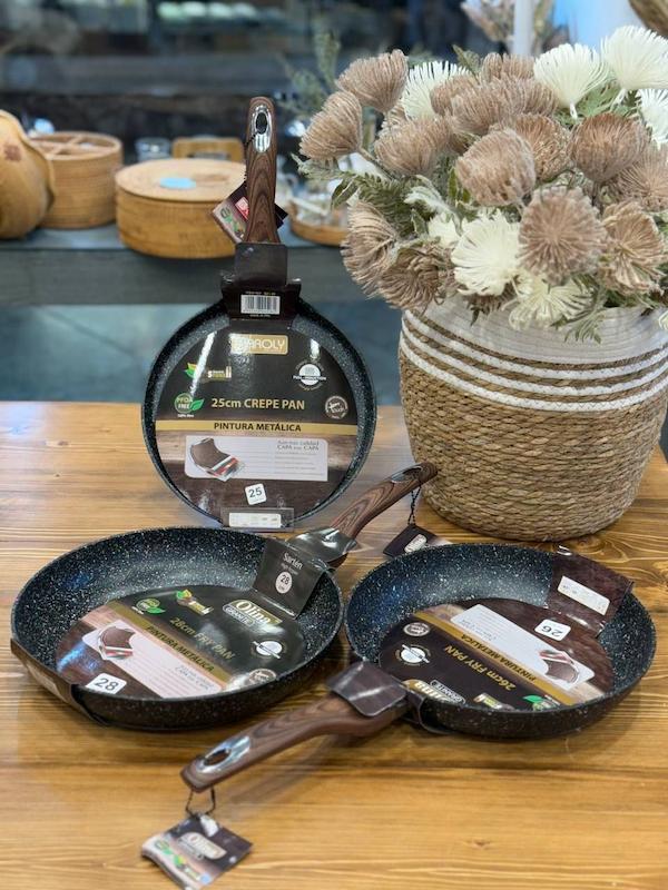 ماهیتابه نچسب سه سایز گرانیتی دسته نسوز