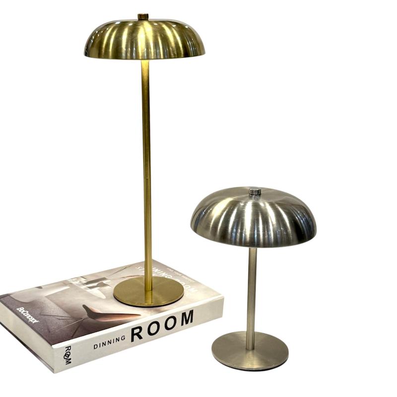 آباژور چراغ رومیزی استیل لمسی مدل زاراهوم مونوکروم | با سه حالت نور و شارژی