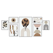 تابلو دکوراتیو 7 تکه برجسته با فریم pvc کد 54