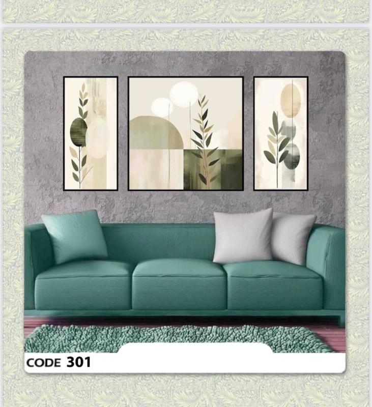 تابلو دکوراتیو برجسته سه تیکه مینیمال کد 301