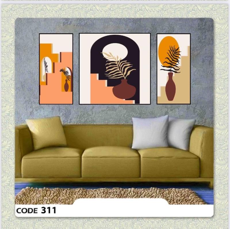 تابلو دکوراتیو برجسته سه تیکه مینیمال کد 311